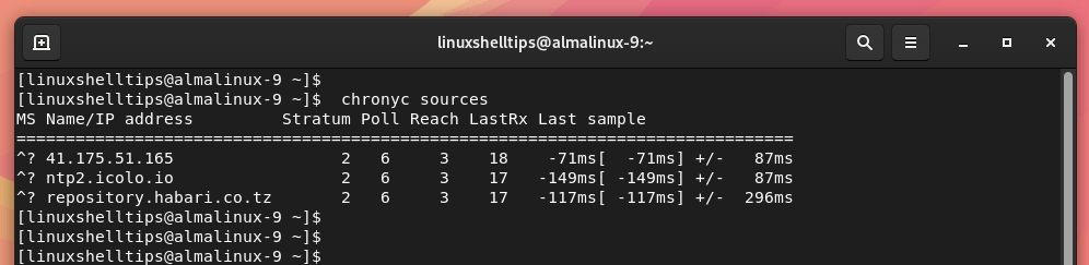 Check Chrony NTP Time Synchronization