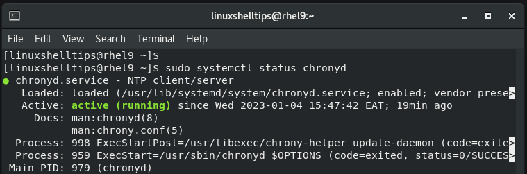 Check Chrony Status