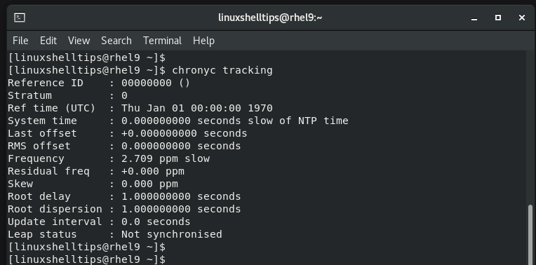 Check Chrony Time Tracking