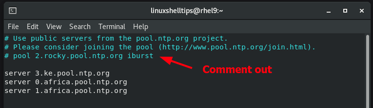 Configure NTP Pool in RHEL