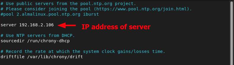 Configure NTP Server in Client