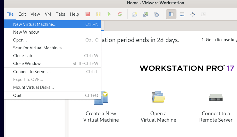 Create New VM in VMWare Workstation