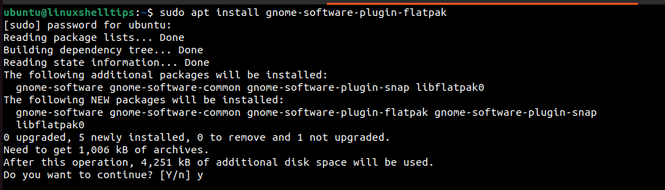 Install Flatpak Software Center in Ubuntu