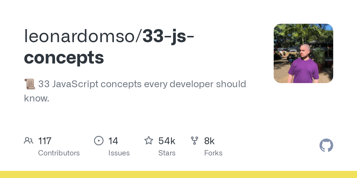 33 JS Concepts for Developers