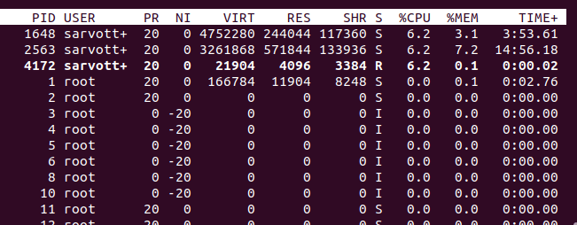 List Linux Running Processes