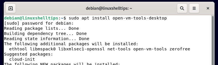 Open VM Tools in Debian