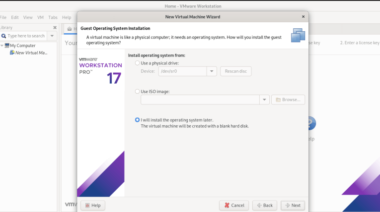 Choose ISO Image for VM