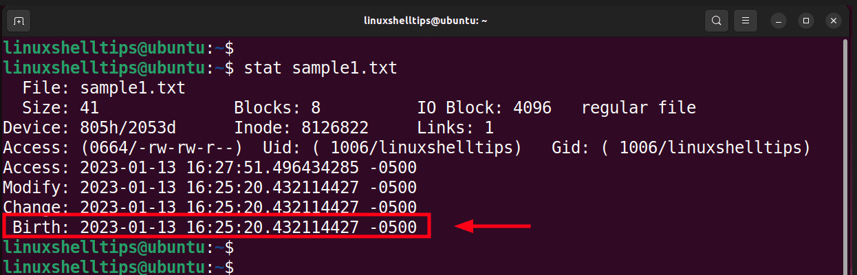 Get File Creation Date in Linux