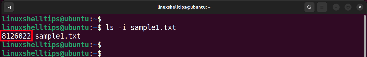 Check File Inode Number in Linux