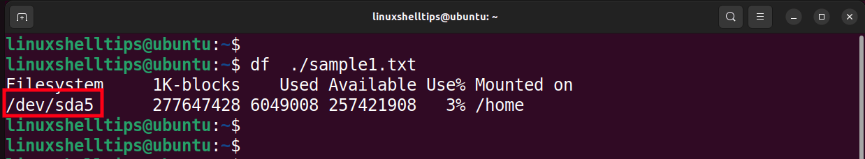 Find Out What Partition a File Belongs To