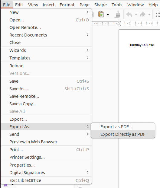 LibreOffice - Remove Password from PDF File