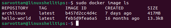 List Docker Images