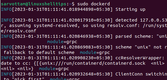 Start Docker Daemon