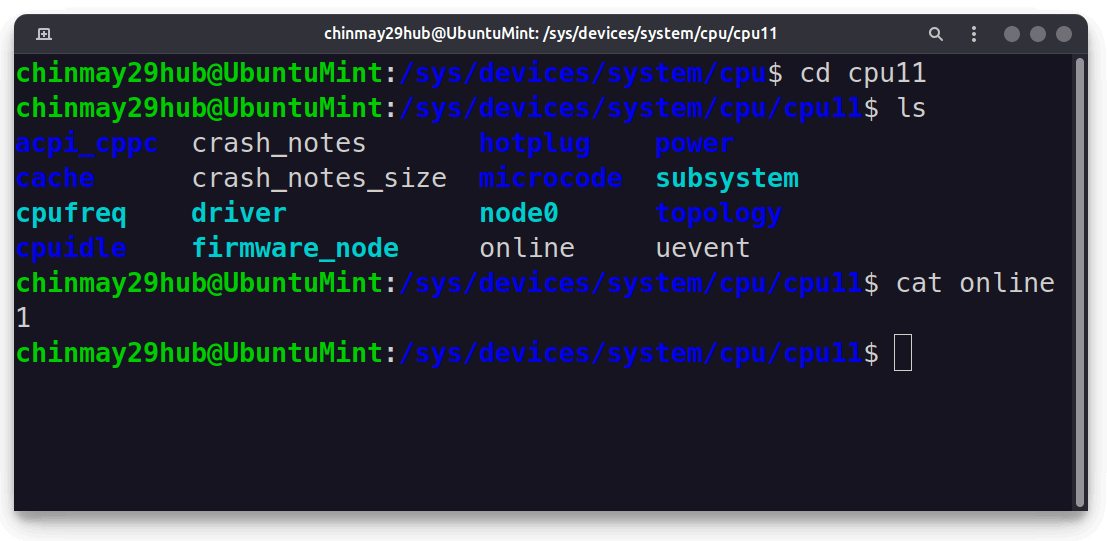 Check CPU Core Status