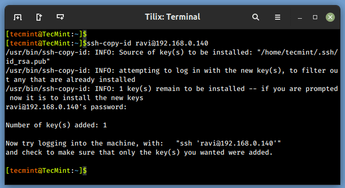 Copy SSH Key to Remote Ubuntu