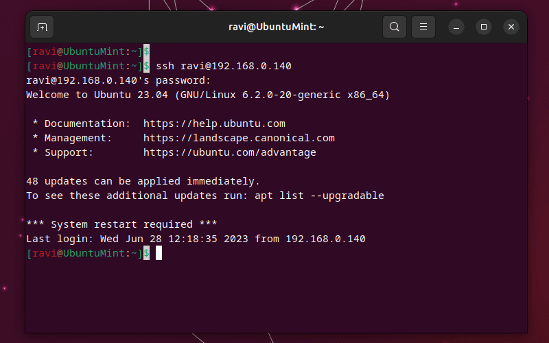 Enable SSH on Ubuntu