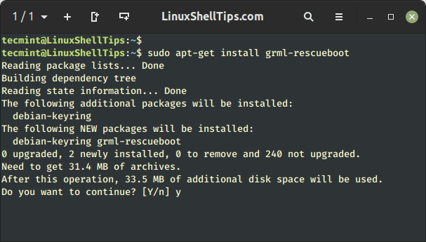 Install grml-rescueboot Tool