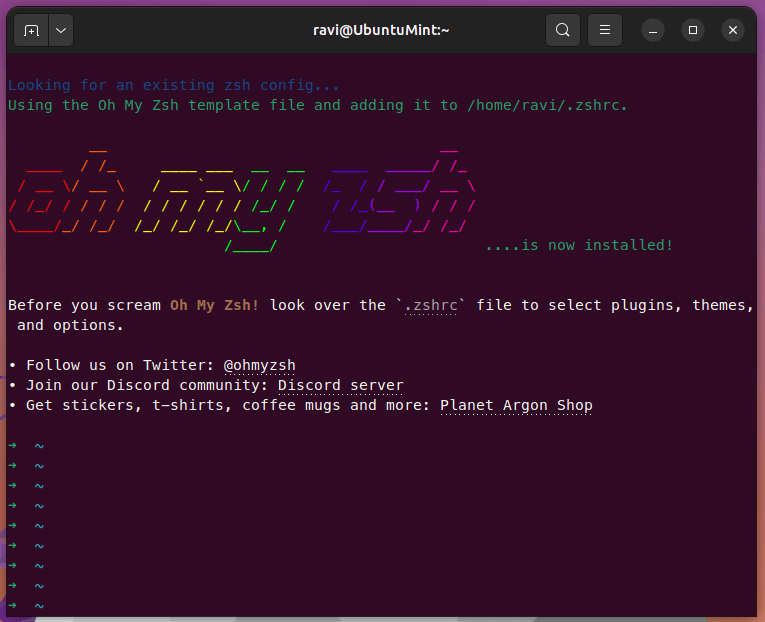 Install Oh My Zsh in Ubuntu