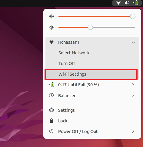 Ubuntu Wifi Settings