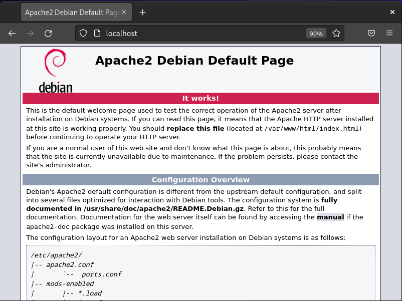 Check Apache Web Page