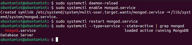 Check MongoDB in Ubuntu