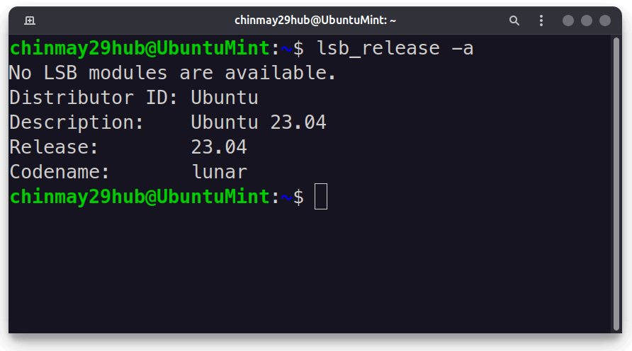 Check Ubuntu Distribution Release