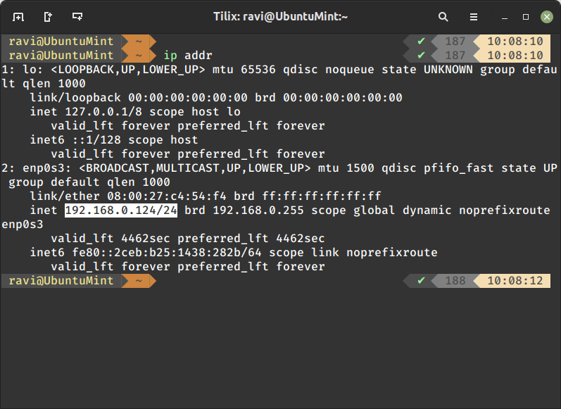 Check Ubuntu IP Address