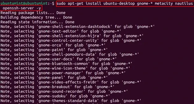 Install GUI on Ubuntu Server
