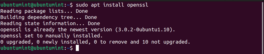 Install OpenSSL in Ubuntu