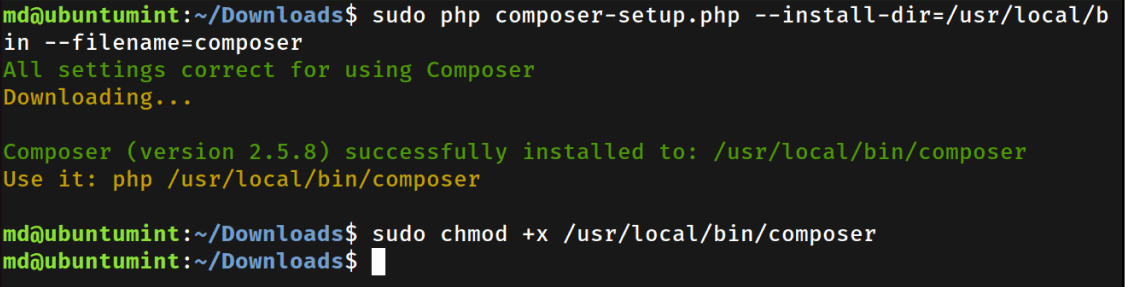 Install PHP Composer on Ubuntu