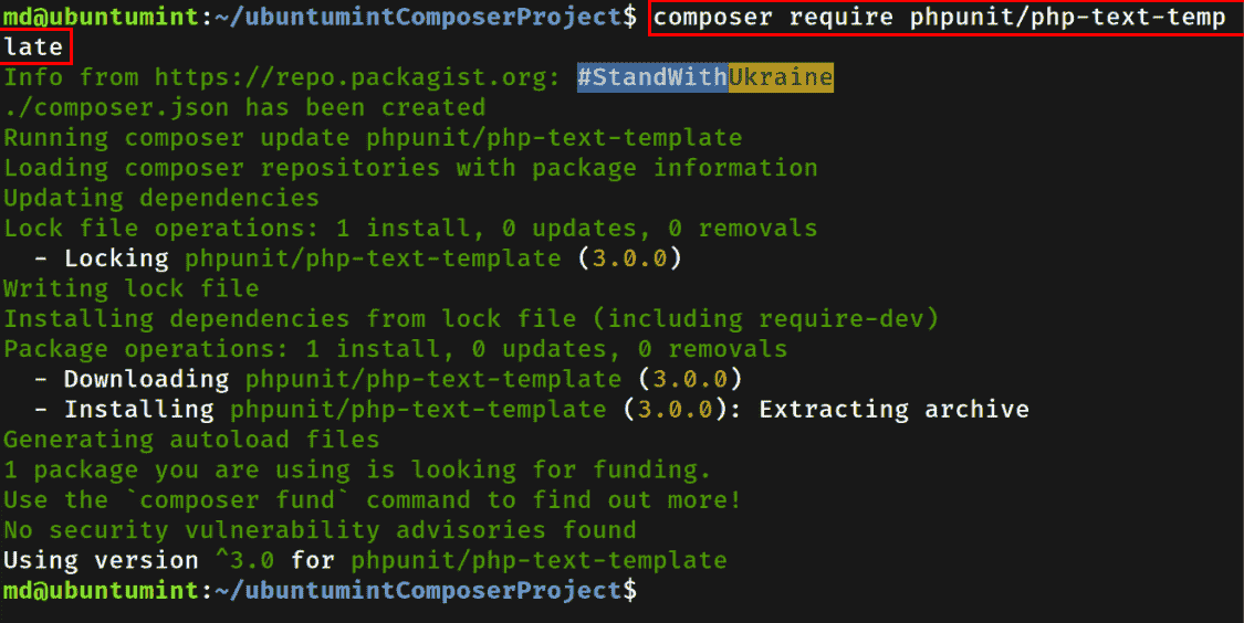 Install Package Dependency for Project