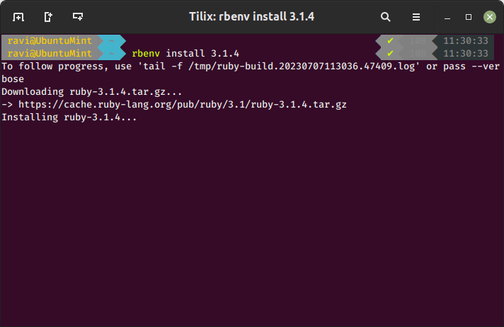 Install Particular Ruby Version in Ubuntu