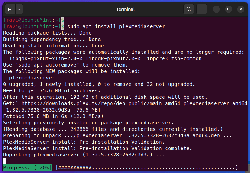 Install Plex Server in Ubuntu