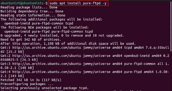 Install Pure-FTPd Server on Ubuntu
