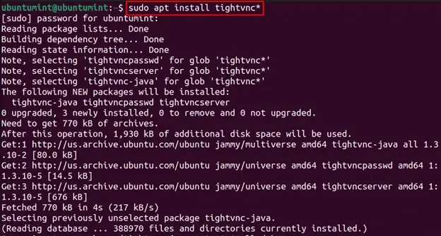 Install TightVNC on Ubuntu