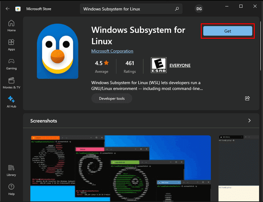 Install Windows Subsystem for Linux