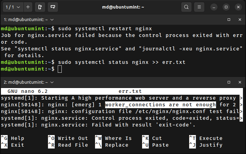 Nginx worker_connections are not enough Error