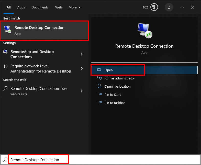 Remote Desktop Connection