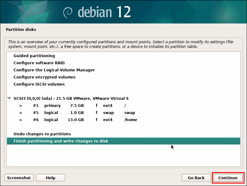 Review Partition Table