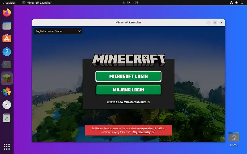 Running Minecraft on Ubuntu