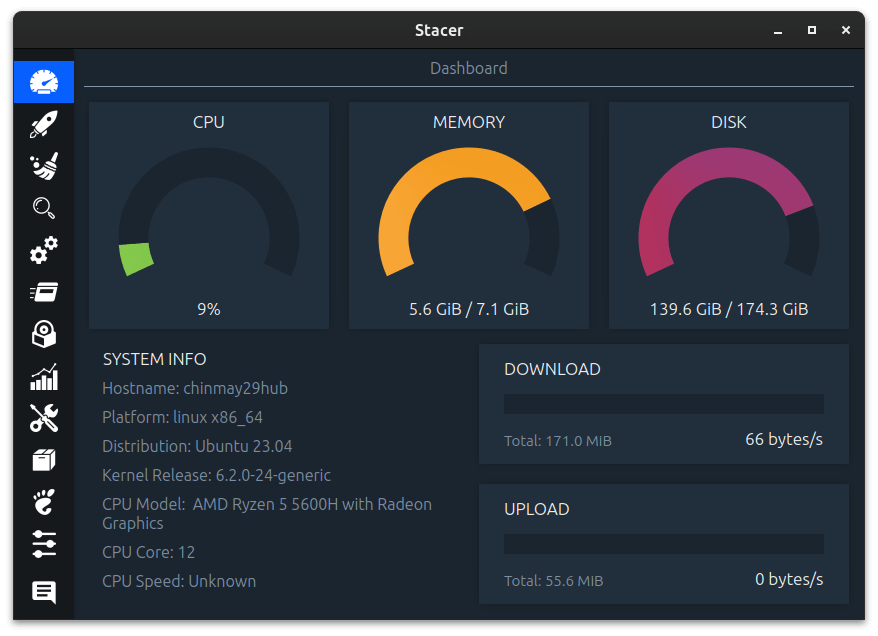 Stacer - System Optimizer & Monitoring Tool