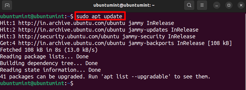 Update Ubuntu Packages