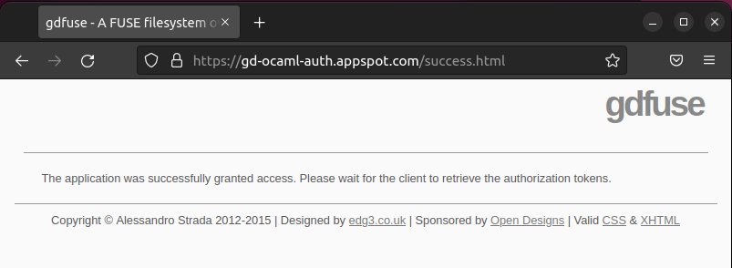 Allow Access to gdfuse