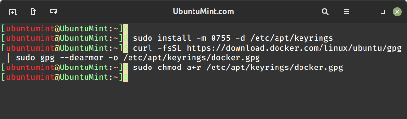 Download Docker GPG Key