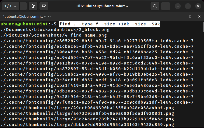 Find Files by Specific Size Range