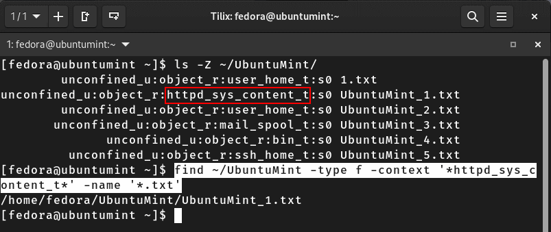 Find Files with SELinux Security Context Label