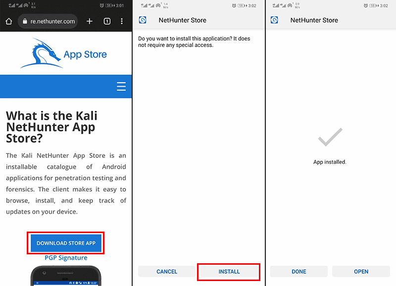 Install Kali NetHunter Store in Android