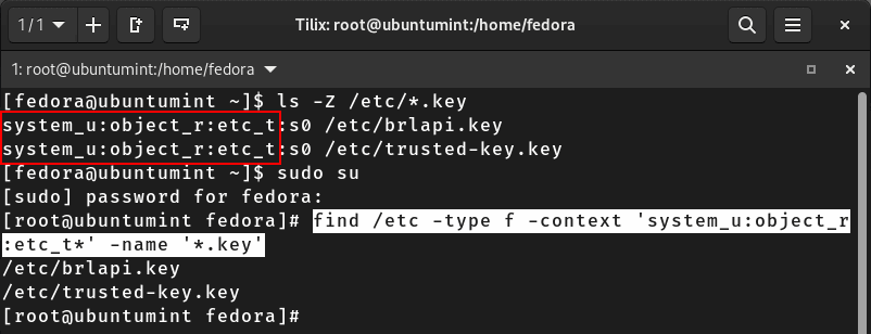 Locate Files by Security Context Label