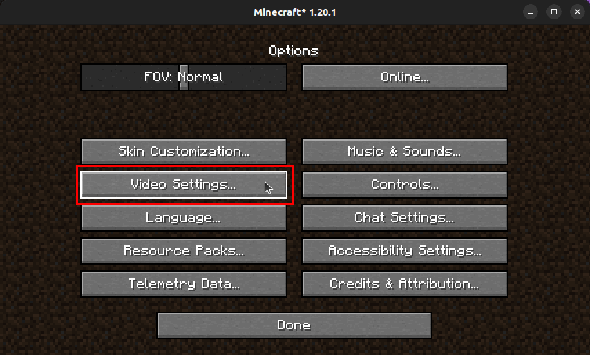 Minecraft Video Settings