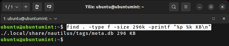 Print File Sizes with Location